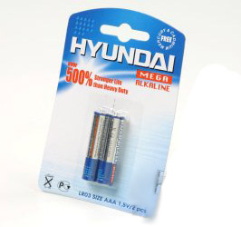 Батарейки AAA Hyundai LR03 2 шт