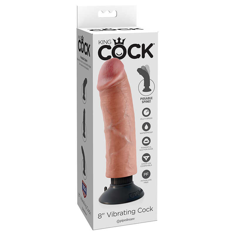 King Cock  8 Vibrating Cock Flesh  , 